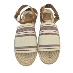 Tory Burch Striped Espadrille Sandals